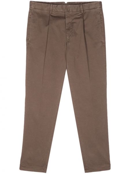Pantaloni chino din bumbac Dell'oglio maro