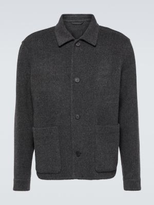 Giacca di lana di cachemire Givenchy grigio