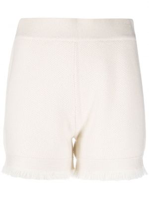 Pletené kašmírové šortky Lisa Yang biela