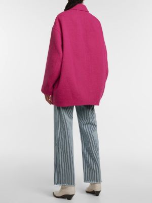 Vlněná košile Isabel Marant růžová