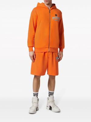Kapučdžemperis ar apdruku Philipp Plein oranžs
