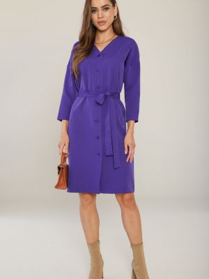 Меланжевое платье-рубашка Awesome Apparel фиолетовое