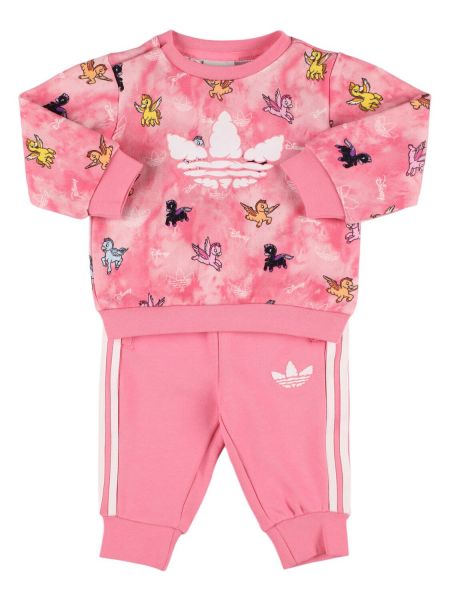 Puuvilla housut tytöille Adidas Originals pinkki