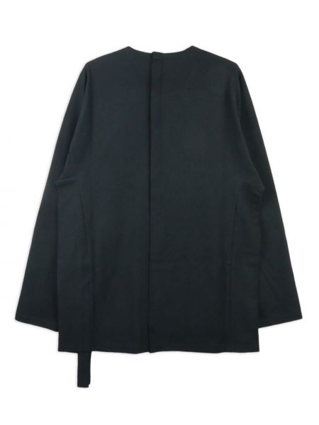 T-shirt manches longues en coton avec manches longues Yohji Yamamoto noir