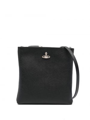 Δερμάτινη τσάντα χιαστί Vivienne Westwood μαύρο
