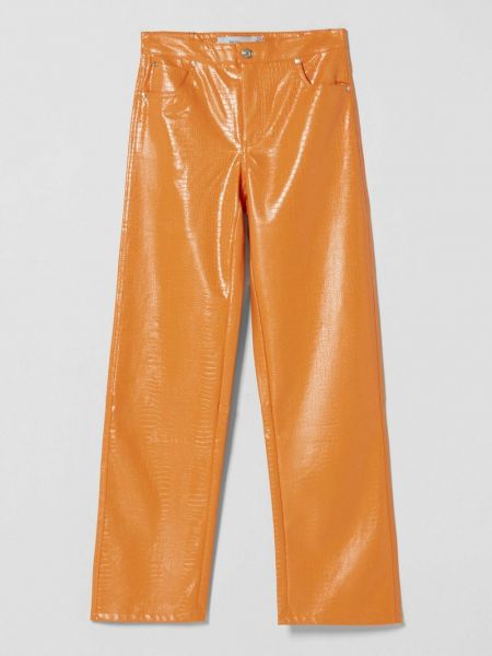 Spodnie Bershka pomarańczowe