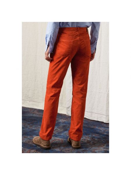 Pantalones rectos de pana Massimo Alba naranja