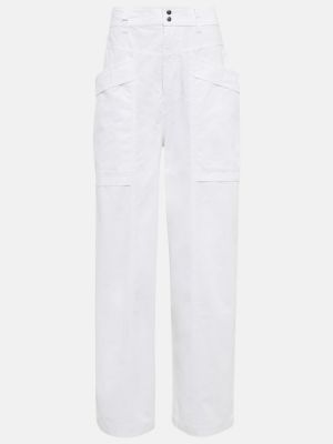 Spodnie bawełniane Marant Etoile białe