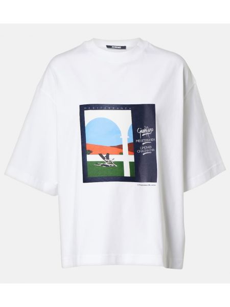 Trøje bomuld t-shirt Jacquemus hvid