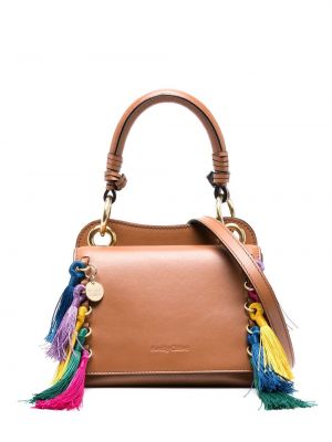 Leder shopper handtasche See By Chloé braun