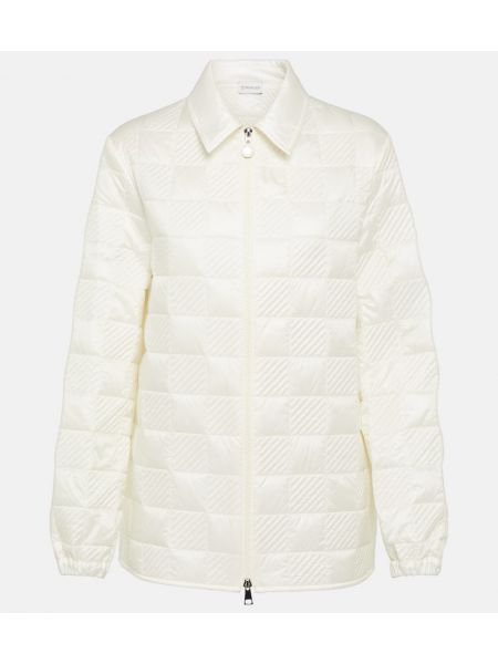 Chaqueta de plumas con cremallera Moncler blanco