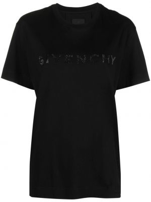 Pamut póló Givenchy fekete