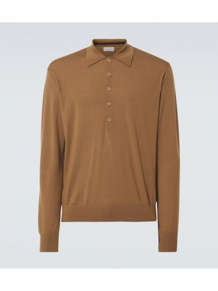 Poloshirt i uld Dries Van Noten beige