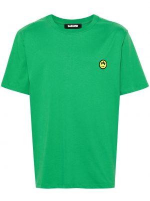 Памучна тениска с принт Barrow зелено