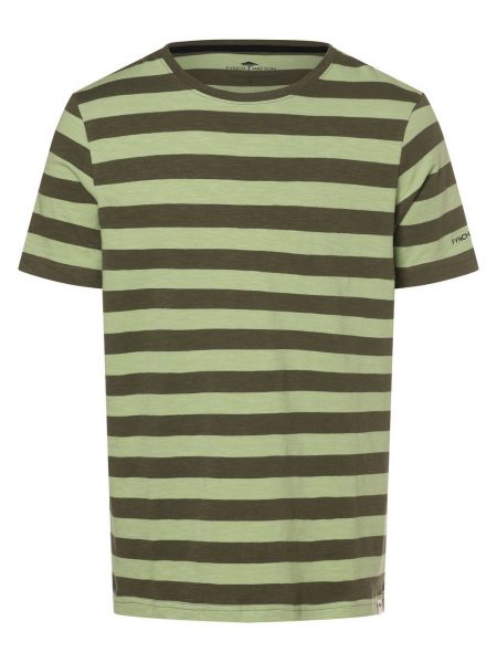 Koszulka bawełniana w paski Fynch-hatton zielona
