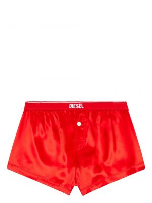 Svilene kratke hlače Diesel rdeča