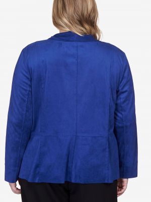 Замшевая куртка с длинным рукавом Alfred Dunner синяя