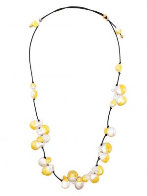 Ogrlica z perlami Panconesi rumena