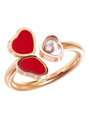 Кольцо с сердечками Chopard розовое