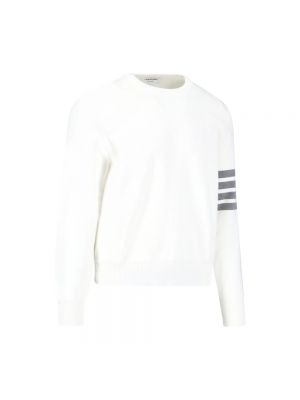 Sweter z okrągłym dekoltem Thom Browne biały