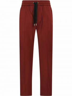Pantaloni dritti Dolce & Gabbana rosso