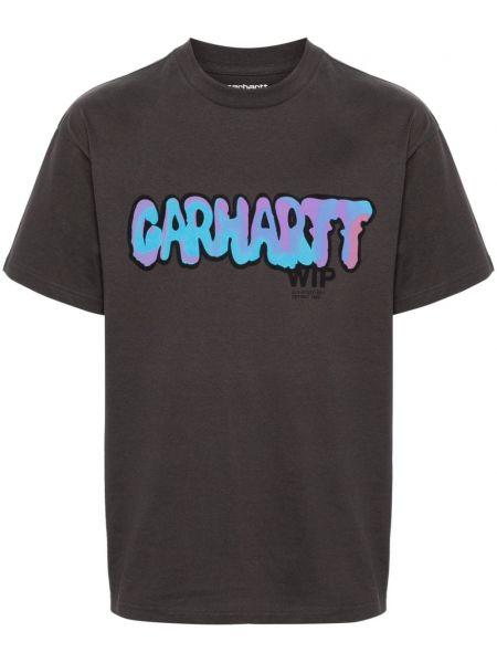 T-krekls ar apdruku Carhartt Wip pelēks