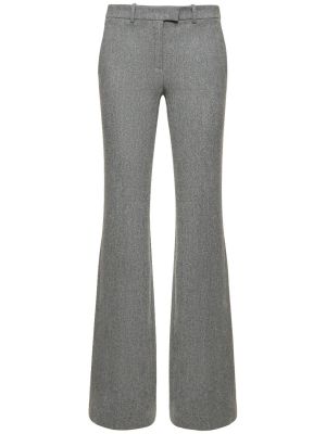 Pantaloni de lână de flanelă Michael Kors Collection gri