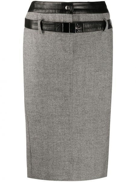Falda de tubo ajustada Christian Dior gris