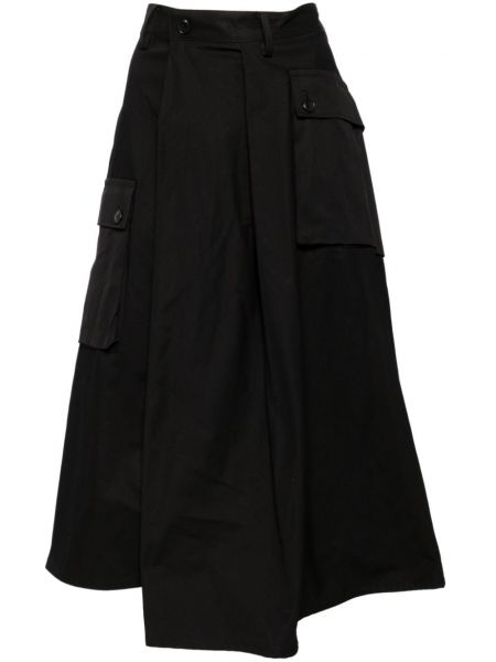 Asymmetrisk last nederdel Yohji Yamamoto sort