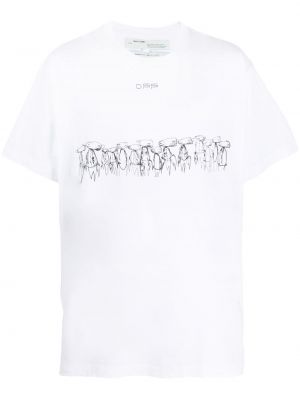 T-shirt mit print Off-white weiß