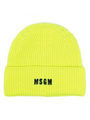 Čepice s výšivkou Msgm žlutý