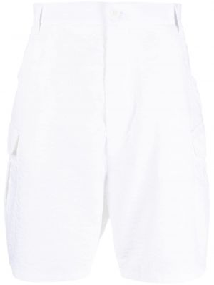 Bavlněné šortky cargo Giorgio Armani bílé