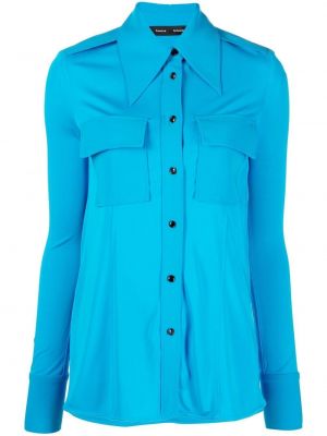 Marškiniai oversize Proenza Schouler mėlyna