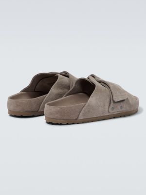 Semišové sandály Birkenstock šedé