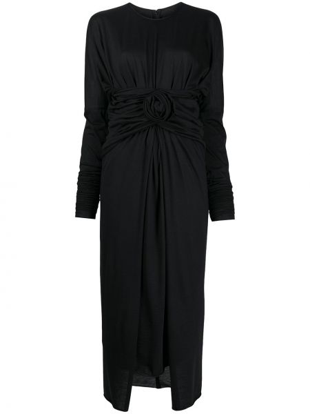 Vestido midi con lazo Dolce & Gabbana negro