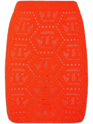 Mini suknja Philipp Plein narančasta