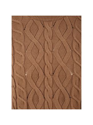 Sweter z wiskozy Akep brązowy