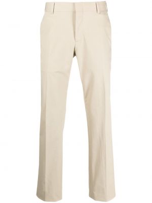 Bavlněné rovné kalhoty Brioni béžové