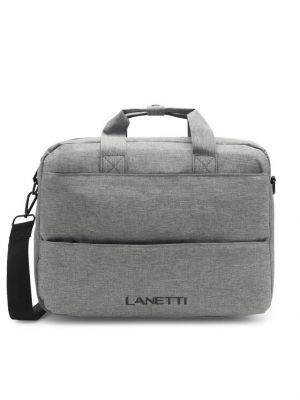 Τσάντα laptop Lanetti γκρι