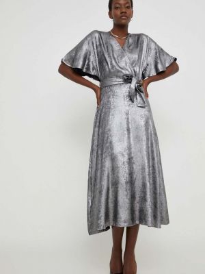 Срібна сукня міді Answear Lab
