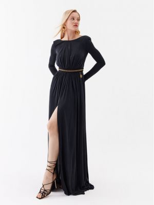 Вечерна рокля slim Elisabetta Franchi черно
