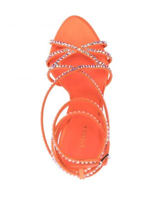 Sandały z kryształkami Le Silla pomarańczowe