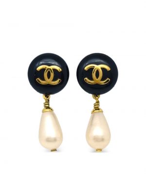 Обеци с копчета с перли Chanel Pre-owned