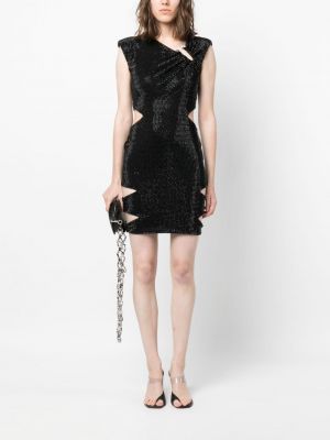 Sukienka mini z kryształkami Philipp Plein czarna