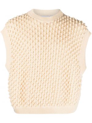 Chunky пуловер без ръкави Bonsai бяло