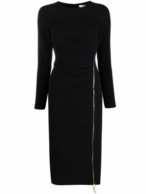 Dlouhé šaty na zip Roberto Cavalli černé