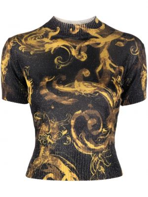 Strick top mit print Versace Jeans Couture