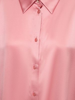 Μεταξωτό σατέν πουκάμισο Magda Butrym ροζ