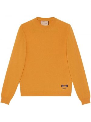 Kašmírový svetr Gucci žlutý