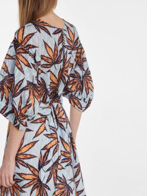 Pamučna midi haljina s printom Dorothee Schumacher narančasta